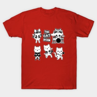 Funny Animals Band Of Cats Musician T-Shirt